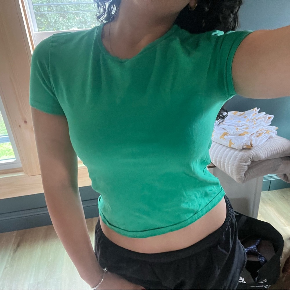 Zara green baby tee